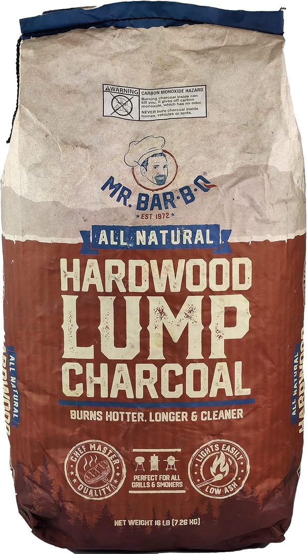 Mr. Bar-B-Q All Natural Hardwood Lump Charcoal for Grilling - 16 lb.