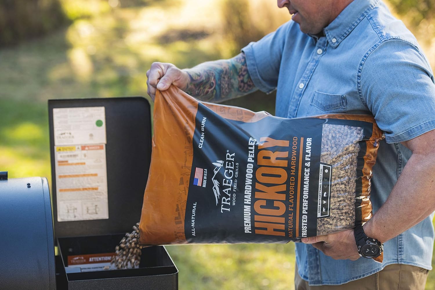 Traeger Grills Hickory 100% All-Natural Wood Pellets - 20 lbs.