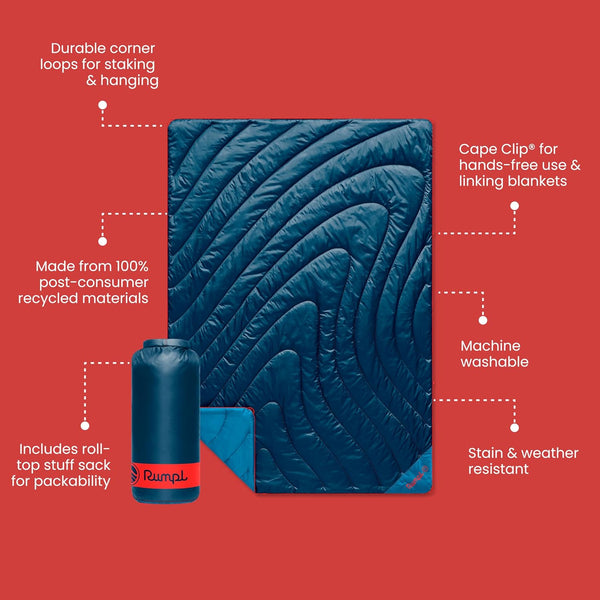 Rumpl Original Puffy Blanket - Deepwater