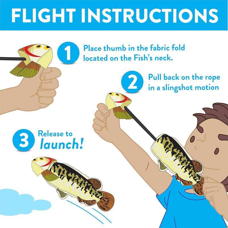 Spunky Pup Fly & Fetch Launching Plush Dog Toy - Fish