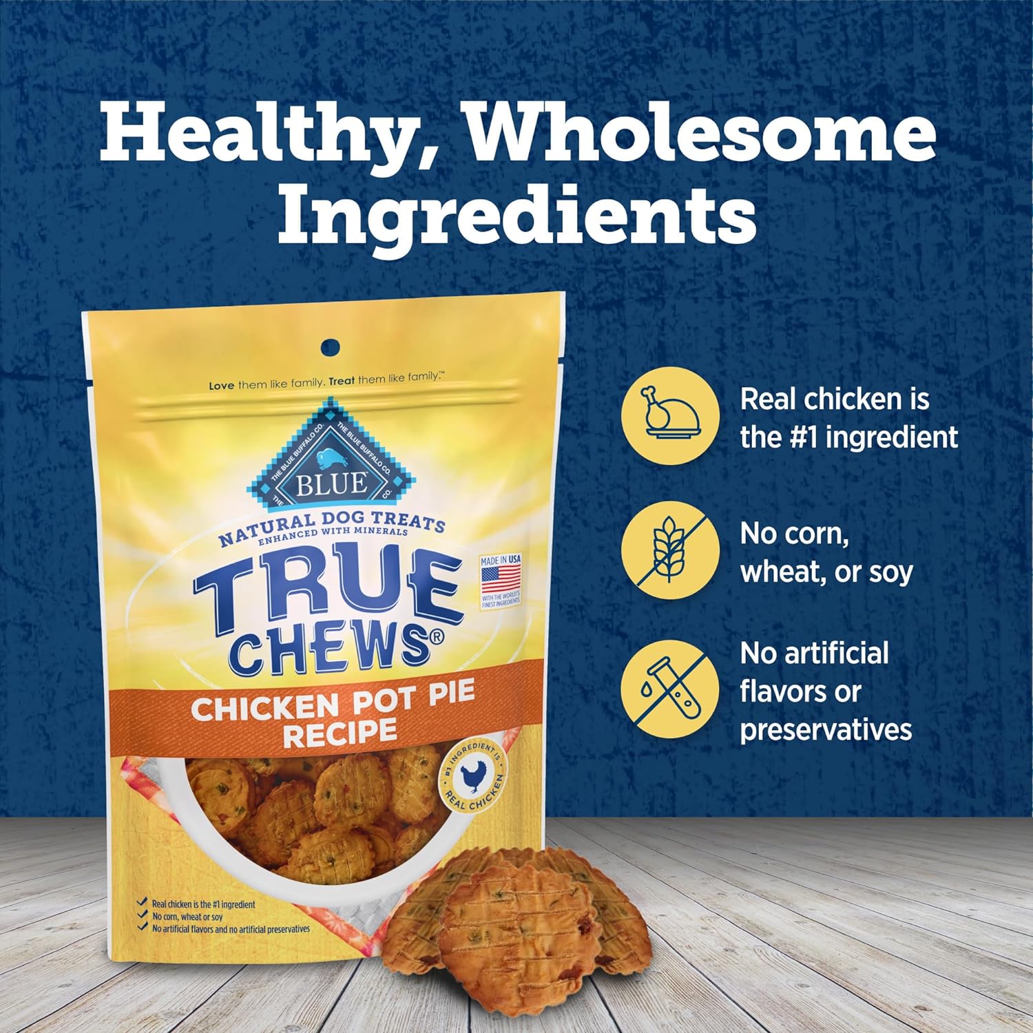 Blue Buffalo True Chews Chicken Pot Pie Dog Treats - 12 oz.