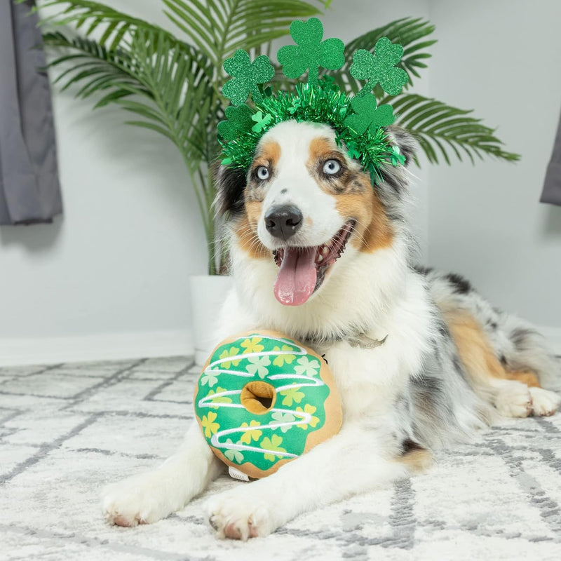 Huxley & Kent Shamrock Donut Plush Dog Toy - Small