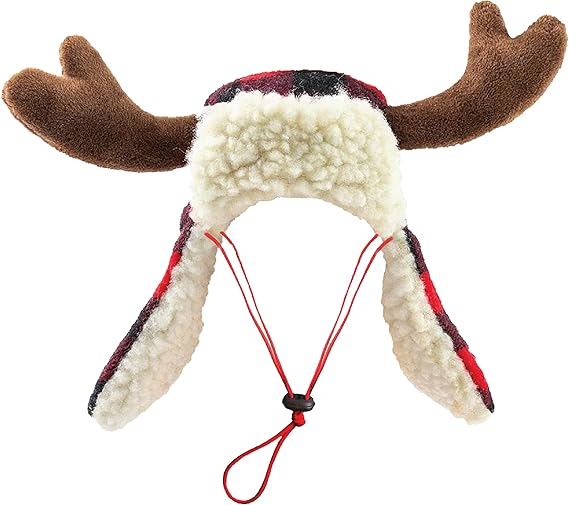 Huxley & Kent Antler Buffalo Check Pet Hat - Medium