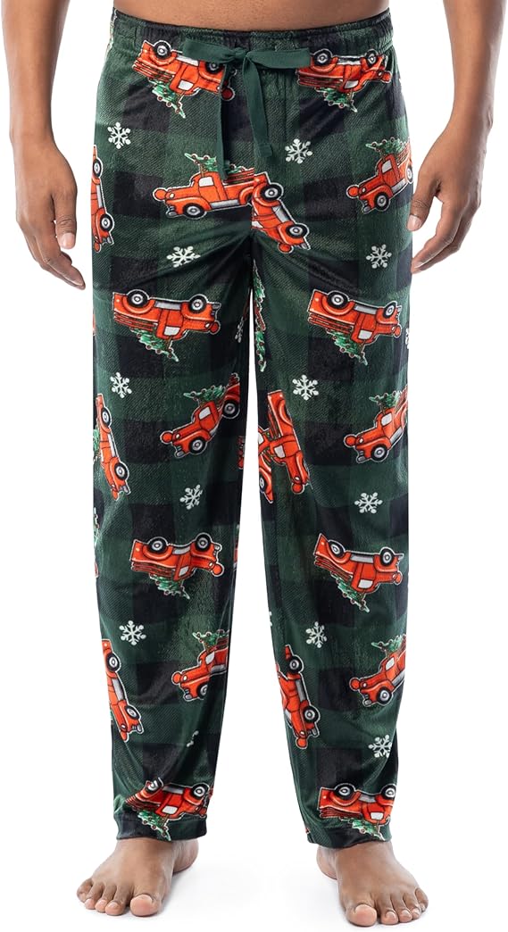 IZOD Mens Holiday Print Fleece Sleep Pants