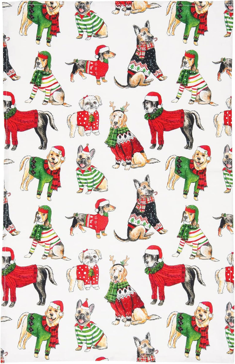 C&F Home Christmas Dogs in Sweaters Kitchen Dish Towel