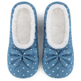 Snoozies Womens Denim Blue Ballerina Slippers