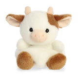 Aurora Palm Pals 5" Caroline Brown Cow Plush Toy