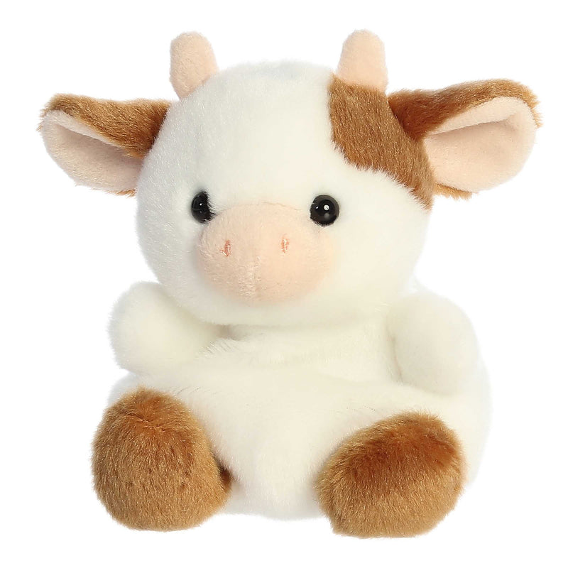 Aurora Palm Pals 5" Caroline Brown Cow Plush Toy