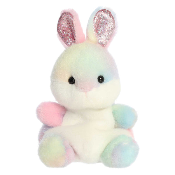 Aurora Palm Pals 5" Opal Rainbow Bunny Plush Toy