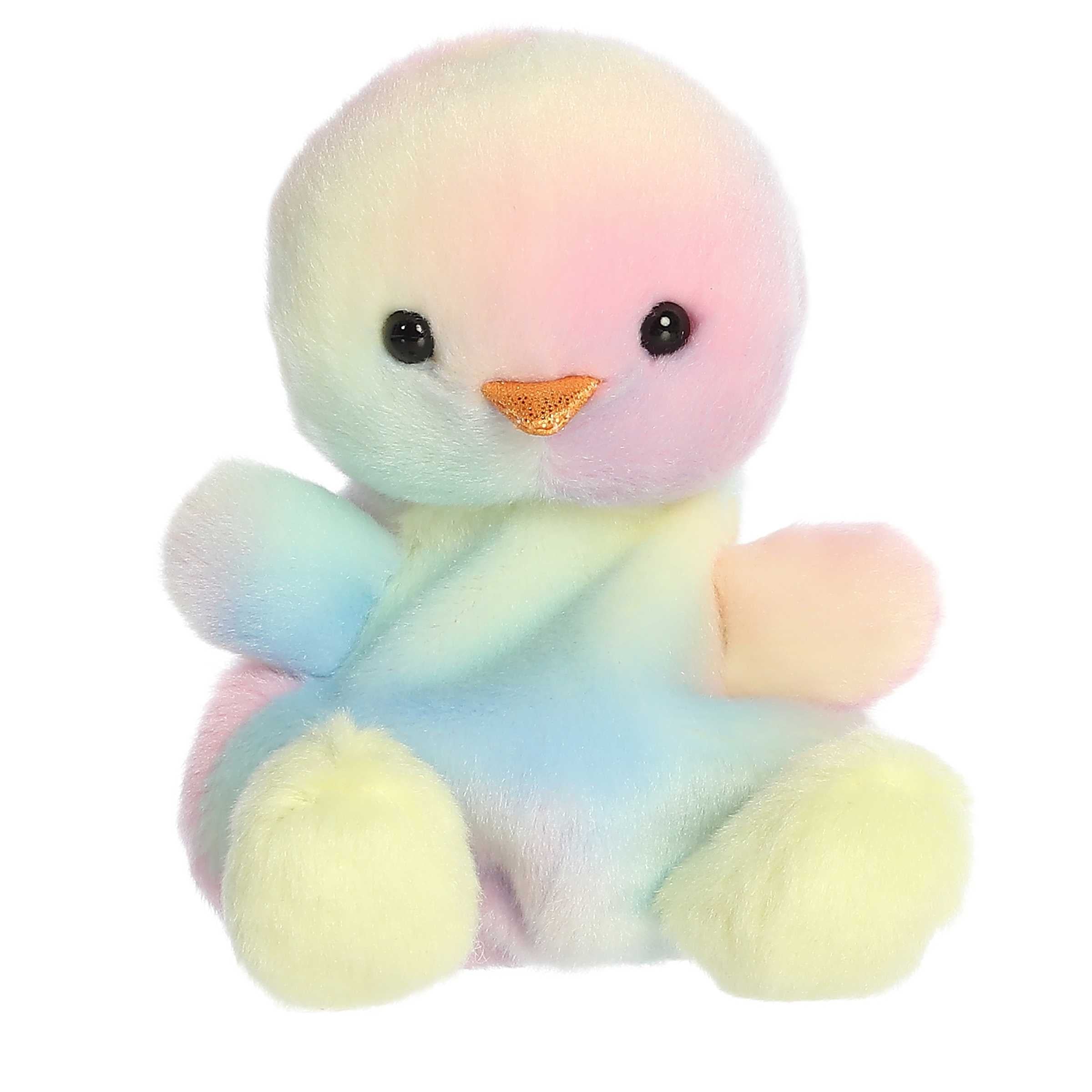 Aurora Palm Pals 5" Aura Rainbow Chick Plush Toy