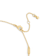 COACH Signature Tea Rose Lucite Short Pendant Necklace