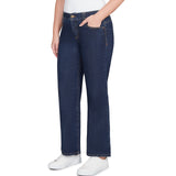 Ruby Rd. Womens Super Soft Stretch Wide Leg Jeans