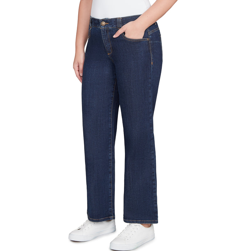 Ruby Rd. Womens Super Soft Stretch Wide Leg Jeans