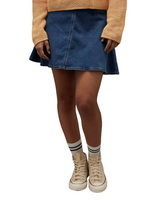 American Eagle Womens AE High-Waisted Denim Mini Skort