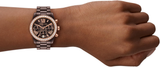 Michael Kors Womens Lexington Chronograph Brown Ceramic Watch