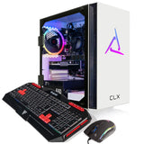 CLX SET Gaming Desktop - Intel Core i5 11400F 2.6GHz 6-Core Processor, 16GB DDR4 Memory, Radeon RX 6400 4GB GDDR6 Graphics, 1TB M.2 NVMe SSD, WiFi, White CLX Edition Sphynx MicroATX Tower RGB Fans, Windows 11 Home 64-bit