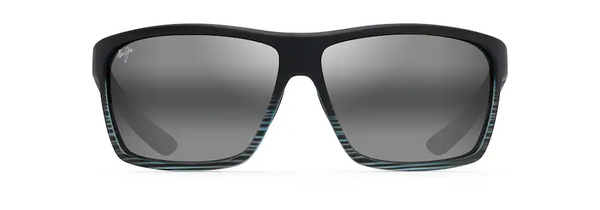 Maui Jim Alenuihaha Gray Black Stripe Frame - Neutral Gray Lens - Polarized Sunglasses