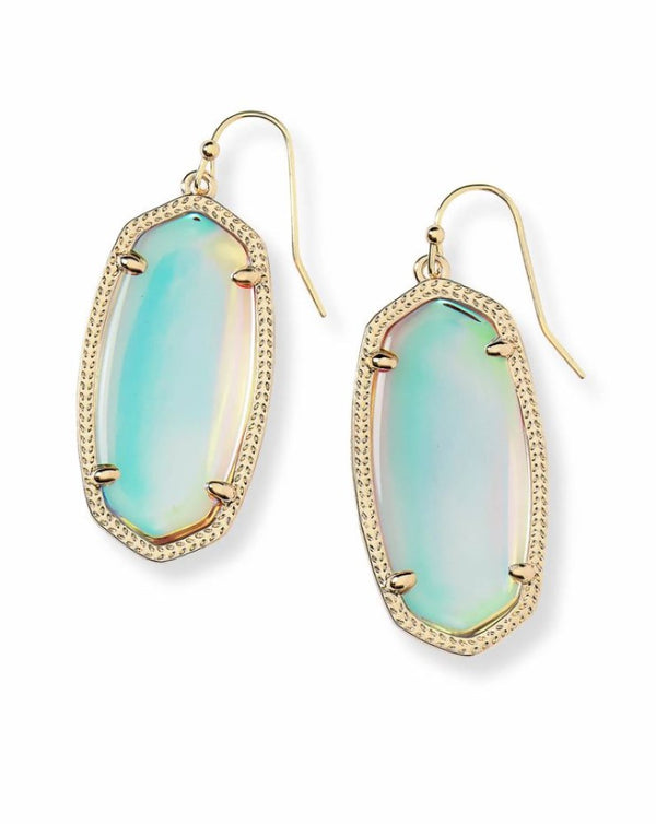 Kendra Scott Elle Drop Earrings - Dichroic Glass, 14K Gold Plated