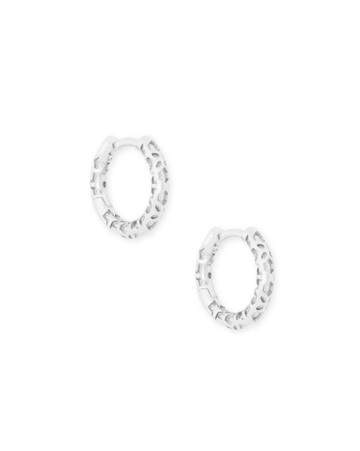 Kendra Scott Maggie Filigree Huggie Earrings - Silver Plated