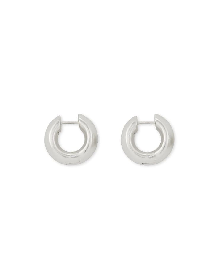 Kendra Scott Mikki Huggie Earrings - Rhodium Plated