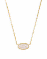 Kendra Scott Elisa Pendant Necklace - Iridescent Drusy, 14K Gold Plated