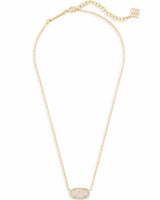 Kendra Scott Elisa Pendant Necklace - Iridescent Drusy, 14K Gold Plated