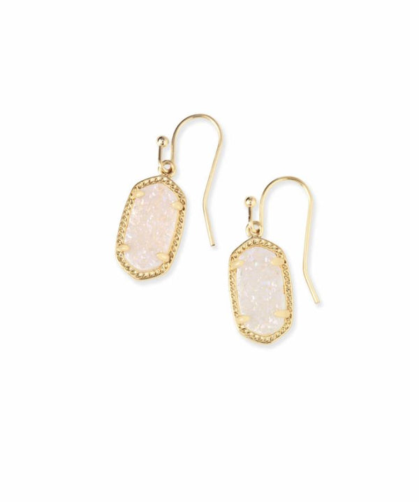 Kendra Scott Lee Drop Earrings - Iridescent Drusy, 14K Gold Plated