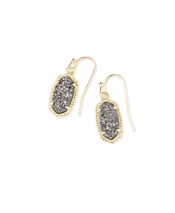 Kendra Scott Lee Drop Earrings - Platinum Drusy, 14K Gold Plated