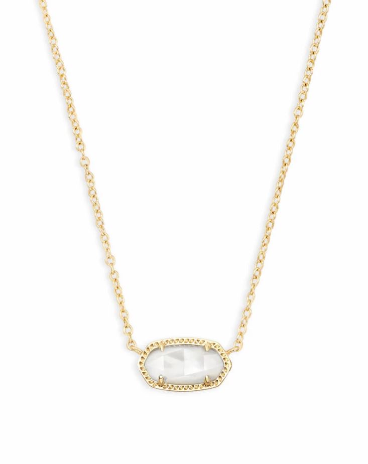 Kendra Scott Elisa Pendant Necklace - Ivory Mother-of-Pearl, 14K Gold Plated