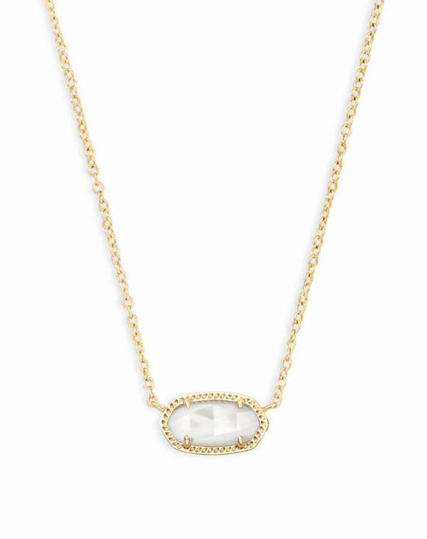 Kendra Scott Elisa Pendant Necklace - Ivory Mother-of-Pearl, 14K Gold Plated