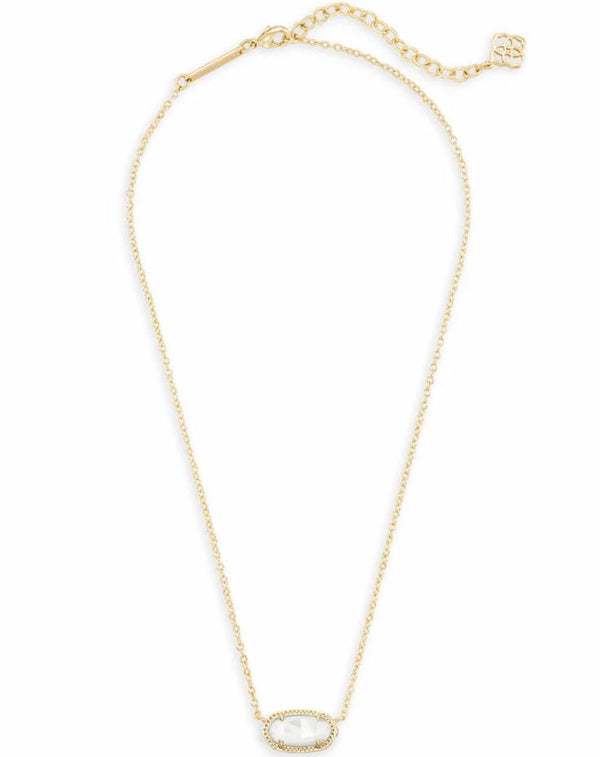 Kendra Scott Elisa Pendant Necklace - Ivory Mother-of-Pearl, 14K Gold Plated