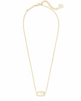 Kendra Scott Elisa Pendant Necklace - White Kyocera Opal, 14K Gold Plated