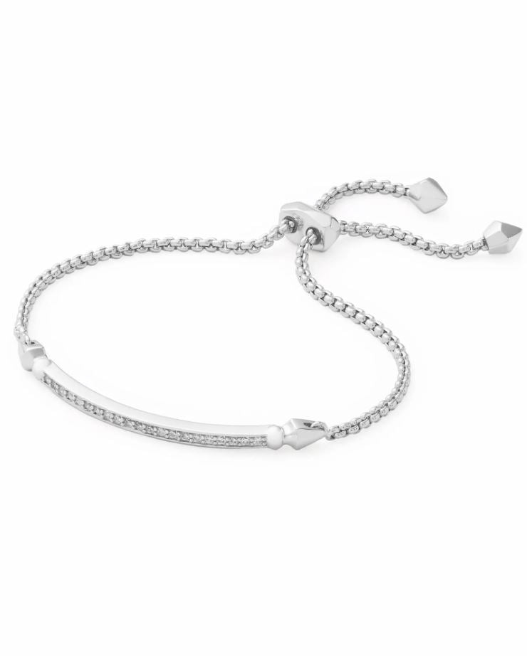 Kendra Scott Ott Adjustable Chain Bracelet - Rhodium Plated