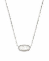 Kendra Scott Elisa Pendant Necklace - Ivory Mother-of-Pearl, Rhodium Plated