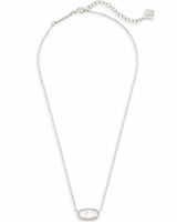 Kendra Scott Elisa Pendant Necklace - Ivory Mother-of-Pearl, Rhodium Plated