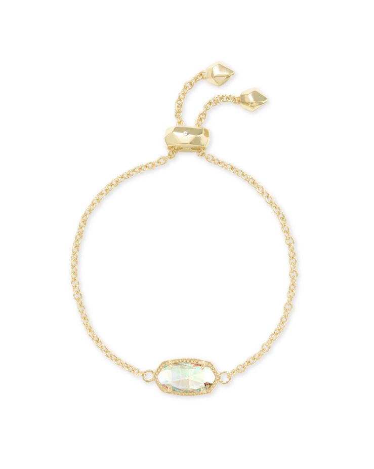 Kendra Scott Elaina Adjustable Chain Bracelet - Dichroic Glass, 14K Gold Plated