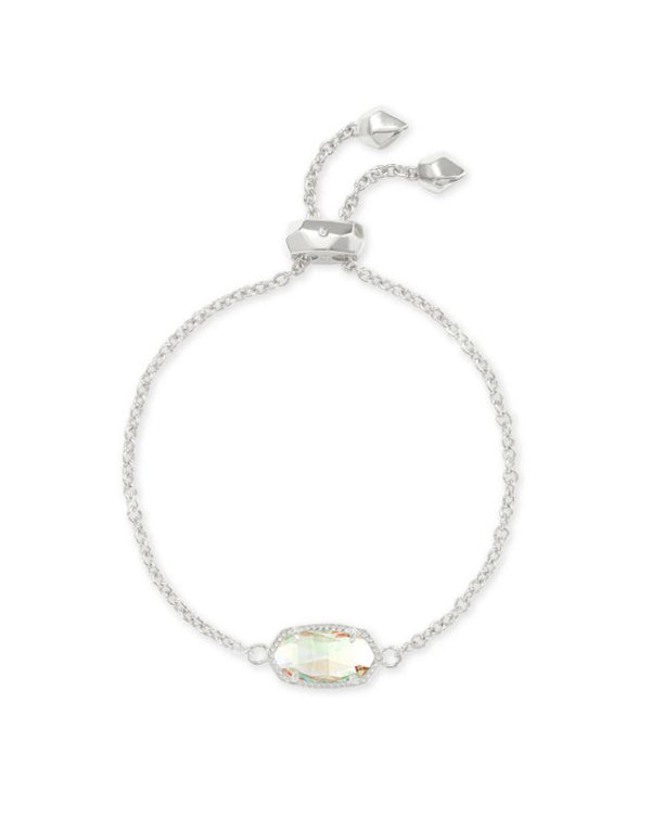 Kendra Scott Elaina Adjustable Chain Bracelet - Dichroic Glass, Silver Plated