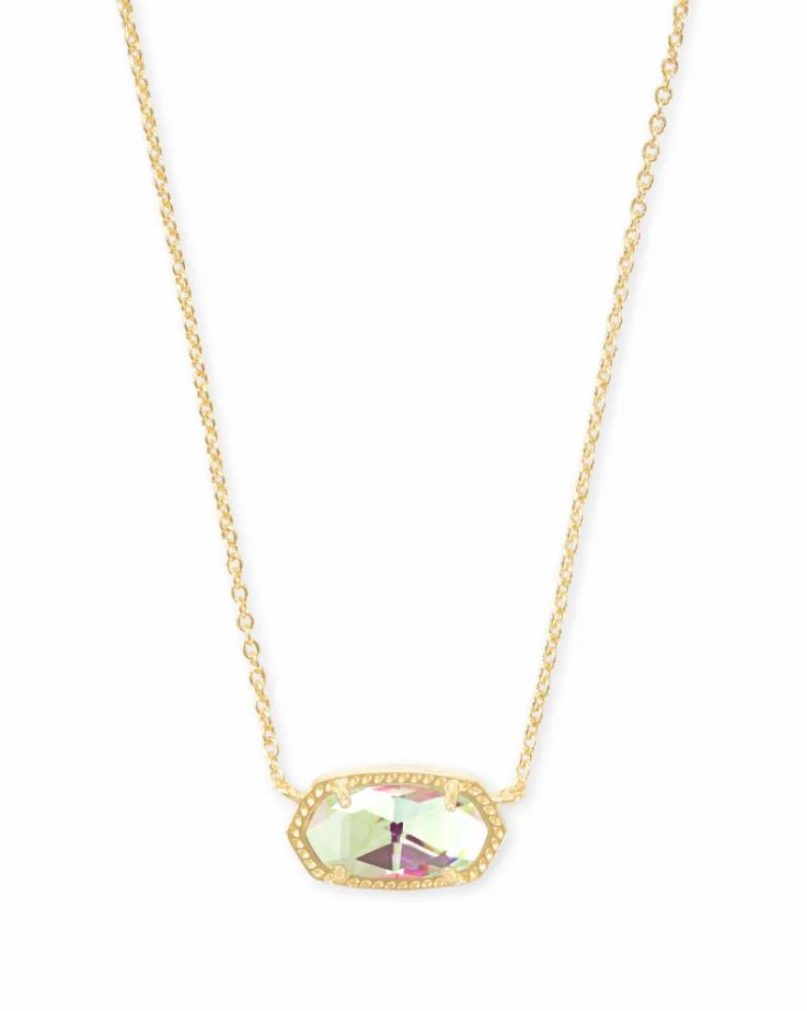 Kendra Scott Elisa Pendant Necklace - Dichroic Glass, 14K Gold Plated