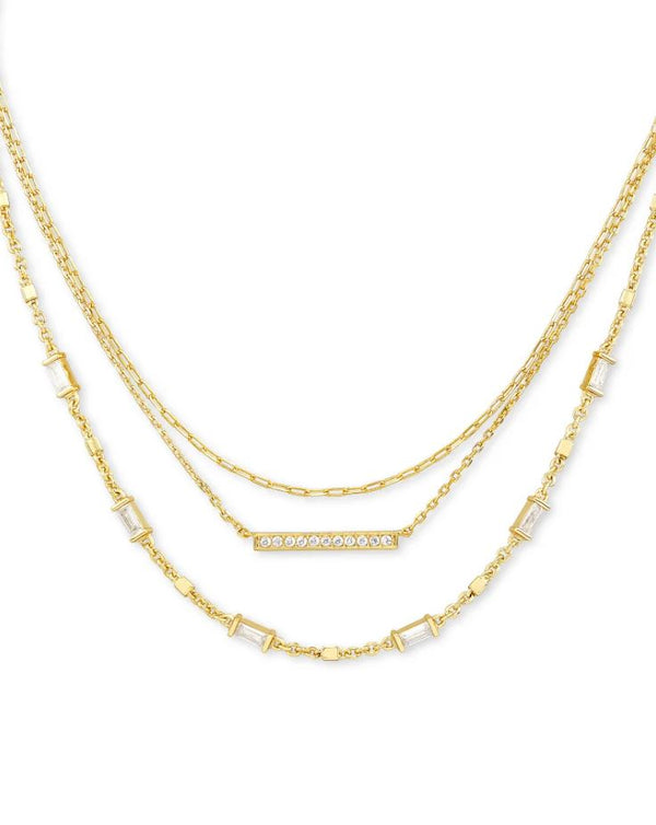 Kendra Scott Addison Triple Strand Necklace - 14K Gold Plated