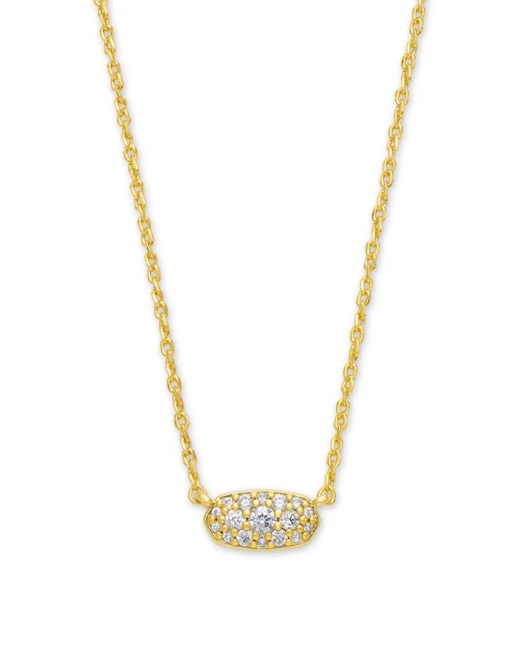 Kendra Scott Grayson Necklace - White, 14K Gold Plated
