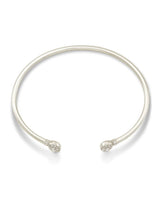 Kendra Scott Grayson Cuff Bracelet - White Crystal, Rhodium Plated