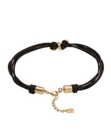 UNOde50 Medula Gold Short Leather Cord Necklace