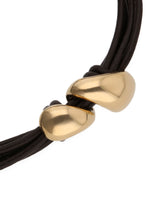 UNOde50 Medula Gold Short Leather Cord Necklace