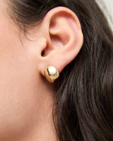 UNOde50 Medula Round Gold Stud Earrings