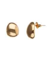 UNOde50 Medula Round Gold Stud Earrings