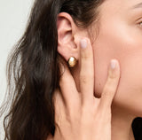 UNOde50 Medula Round Gold Stud Earrings