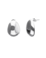 UNOde50 Medula Large Oval Silver Stud Earrings