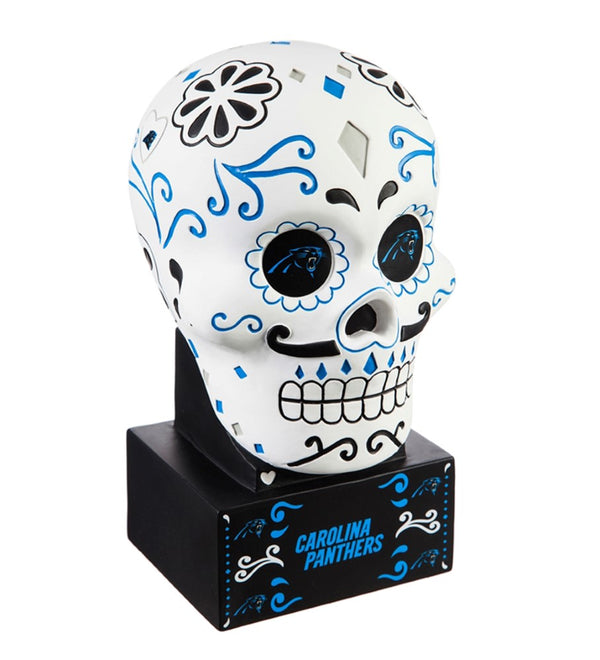 Team Sports America Carolina Panthers Sugar Skull Statue