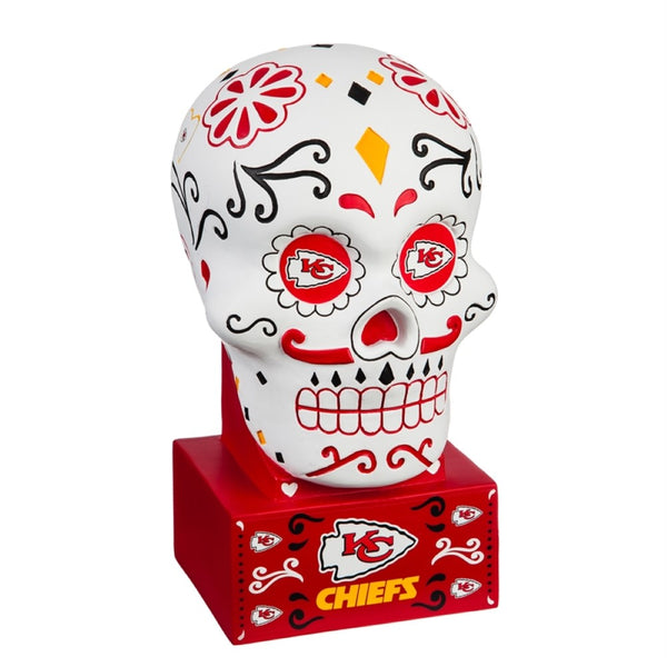 Team Sports America Kansas City Chiefs Sugar Skull Statue