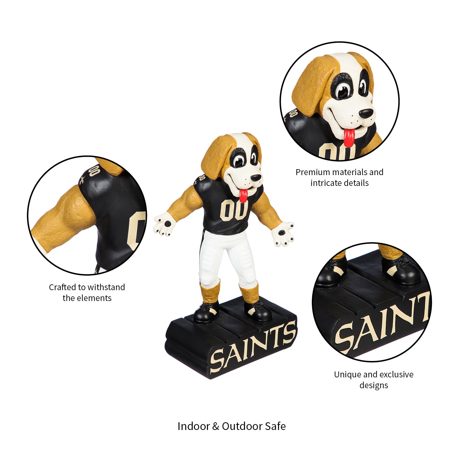 Team Sports America New Orleans Saints Mascot Statue